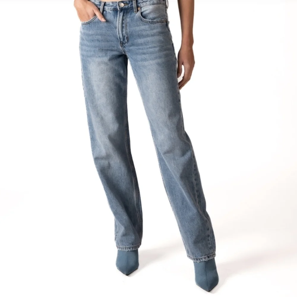 Ziggy ZGY Denim Mid-rise Relaxed Straight Leg Jeans w/ Distressing Size 25 - Picture 8 of 8